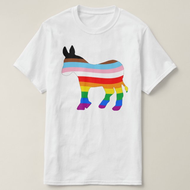 LGBTQ Democrat T-Shirt (Design Front)