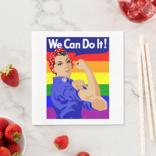 LGBTQ DESIGN OF "WE CAN DO IT" NAPKIN