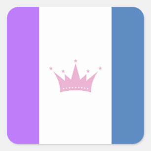 LGBTQ Drag Queen Pride Flag Square Sticker