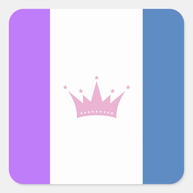 LGBTQ Drag Queen Pride Flag Square Sticker (Front)
