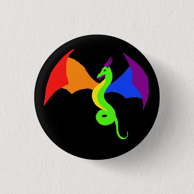 LGBTQ Dragon Button (Front)