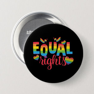 LGBTQ - Equal Rights - Rainbow Colours 7.5 Cm Round Badge