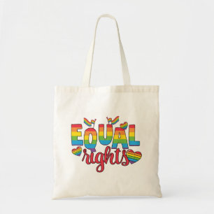 LGBTQ - Equal Rights - Rainbow Colours Tote Bag