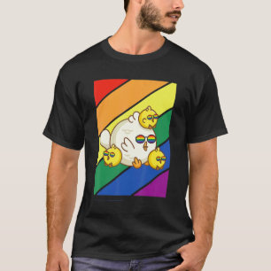 Lgbtq Flag Gay Pride Month Rainbow Chicken Lgbt Gl T-Shirt