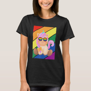 LGBTQ Flag Gay Pride Month Rainbow Cute Unicorn LG T-Shirt