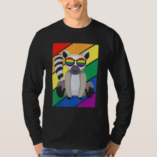 Lgbtq Flag Gay Pride Month Rainbow Lemurs Lgbt Gla T-Shirt