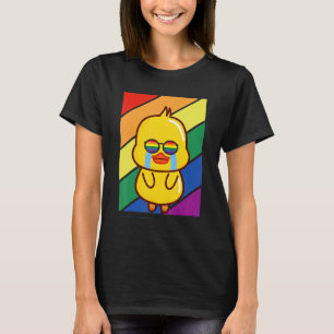 LGBTQ Flag Gay Pride Month Rainbow Sad Duck LGBT G T-Shirt