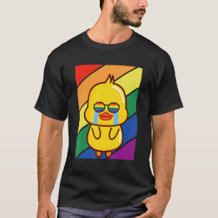 LGBTQ Flag Gay Pride Month Rainbow Sad Duck LGBT G T-Shirt