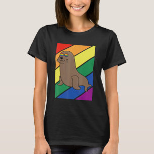 LGBTQ Flag Gay Pride Month Rainbow Sea Lion LGBT G T-Shirt