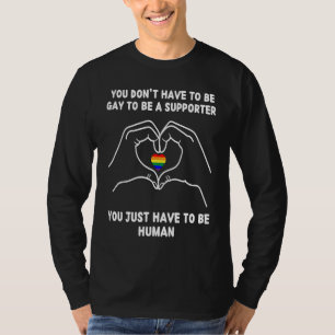 LGBTQ Flag Gay Pride Rainbow LGBT Heart Supporter T-Shirt