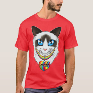 LGBTQ Flag I Gay Pride Flag I Ragdoll Cat  T-Shirt