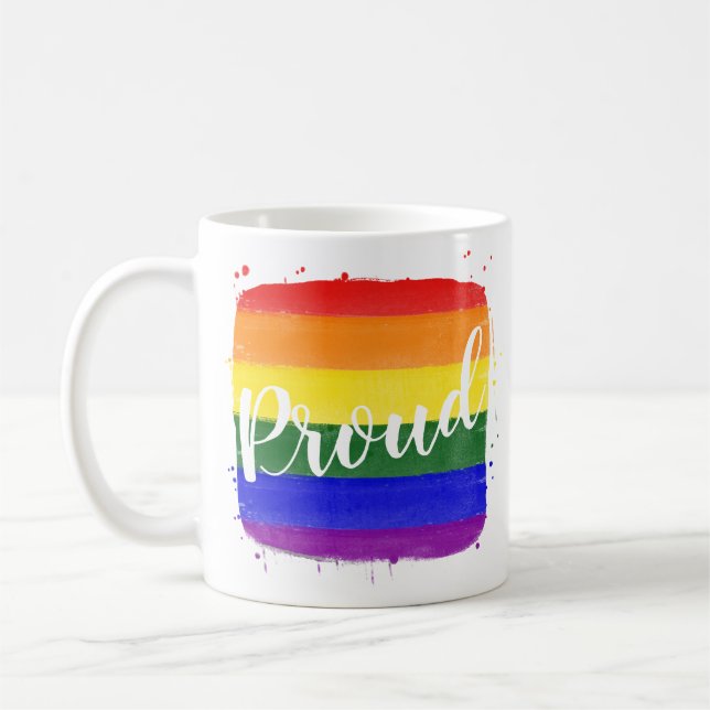 LGBTQ Flag Pride Coffee Mug (Left)