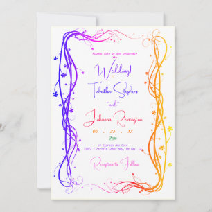 LGBTQ Floral Wedding Invitation