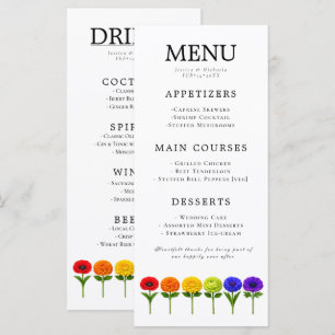 🌈 LGBTQ Flourish Together Menu & Drinks Card