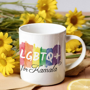 LGBTQ for Kamala Rainbow Gay Pride Coffee Mug