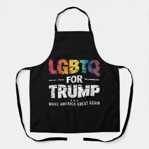 LGBTQ FOR TRUMP GAY LESBIAN FOR TRUMP 2024  APRON