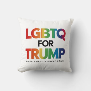 LGBTQ FOR TRUMP GAY LESBIAN FOR TRUMP 2024  CUSHION