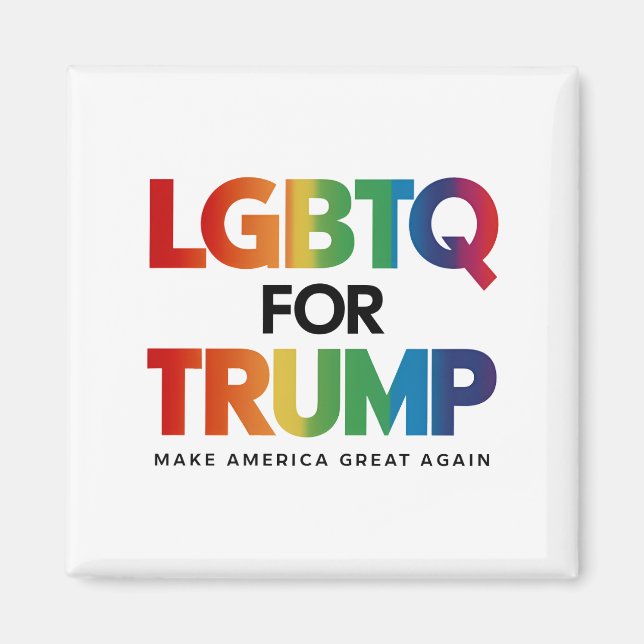 LGBTQ FOR TRUMP GAY LESBIAN FOR TRUMP 2024  MAGNET (Front)