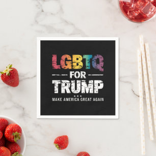 LGBTQ FOR TRUMP GAY LESBIAN FOR TRUMP 2024 NAPKIN