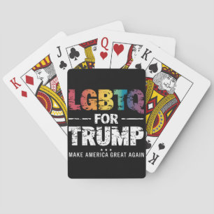 LGBTQ FOR TRUMP GAY LESBIAN FOR TRUMP 2024  PLAYING CARDS