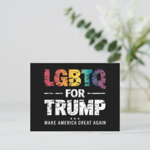 LGBTQ FOR TRUMP GAY LESBIAN FOR TRUMP 2024 POSTCARD