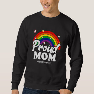 Lgbtq Free Mom Hugs Gay Pride Lgbt Ally Rainbow Le Sweatshirt