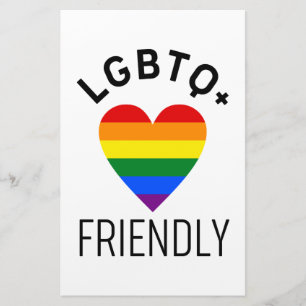 lgbtq friendly pride flag symbol love gay lgbt rai stationery