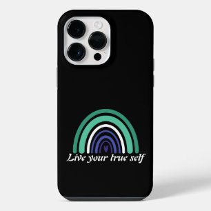 LGBTQ Gay Man Flag: Live your true self iPhone 14 Pro Max Case