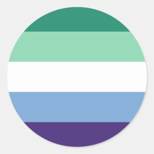 LGBTQ Gay Men Pride Flag Classic Round Sticker