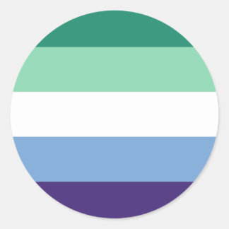 LGBTQ Gay Men Pride Flag Classic Round Sticker