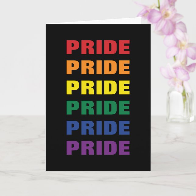 LGBTQ Gay Pride Customisable Repeated Text Card (Orchid)