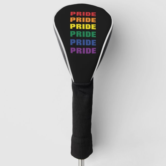  LGBTQ Gay Pride Customisable Repeated Text Golf Head Cover (Front)