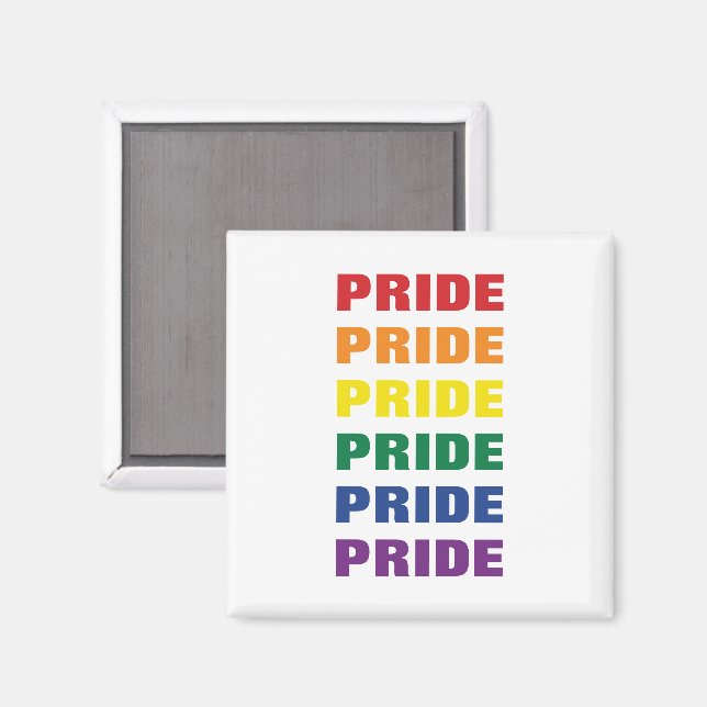  LGBTQ Gay Pride Customisable Repeated Text Magnet (Front/Back)