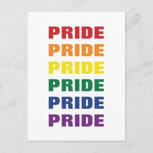 LGBTQ Gay Pride Customisable Repeating Text Postcard