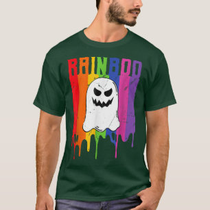 LGBTQ Gay Pride Flag Ghost Rainbow Halloween Funny T-Shirt