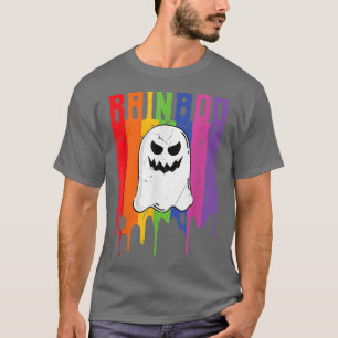 LGBTQ Gay Pride Flag Ghost Rainbow Halloween Funny T-Shirt