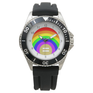LGBTQ GAY PRIDE RAINBOW COLORS TIME FOR EQUALITY WATCH