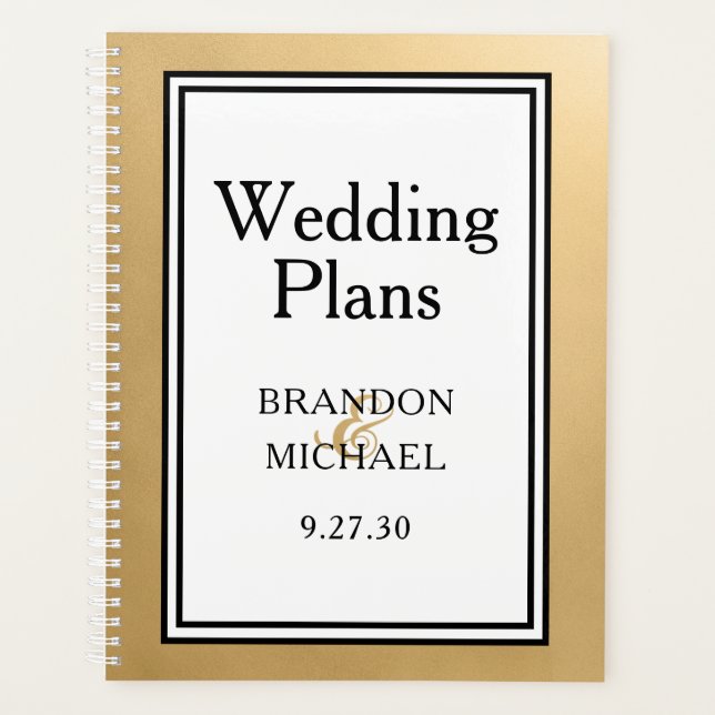 LGBTQ Gold Modern Wedding Planner (Front)