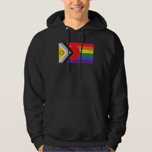 LGBTQ+ Grunge Flag Inclusive Progressive Pride Fla Hoodie