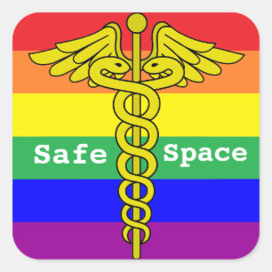 LGBTQ Healthcare Safe Space Square Sticker