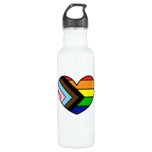 LGBTQ+ Heart Stainless Steel Water Bottle