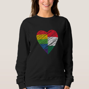 LGBTQ Hungary Gay Pride Heart for Gay and Lesbian  Sweatshirt