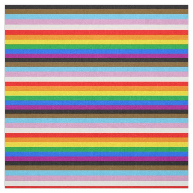 LGBTQ+ INCLUSIVE PRIDE FLAG FABRIC (Swatch)