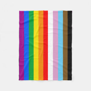 LGBTQ+ INCLUSIVE PRIDE FLAG FLEECE BLANKET
