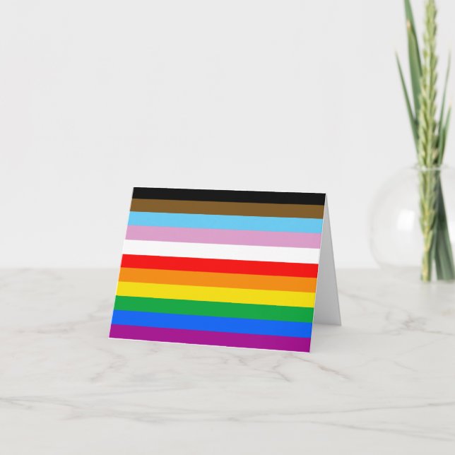 LGBTQ+ INCLUSIVE PRIDE FLAG HOLIDAY CARD (Front)