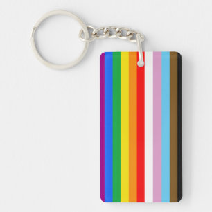 LGBTQ+ INCLUSIVE PRIDE FLAG KEY RING