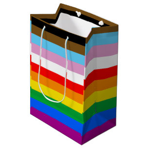LGBTQ+ INCLUSIVE PRIDE FLAG MEDIUM GIFT BAG