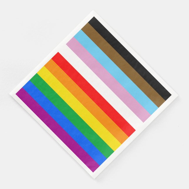 LGBTQ+ INCLUSIVE PRIDE FLAG NAPKIN (Corner)