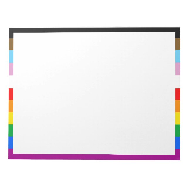 LGBTQ+ INCLUSIVE PRIDE FLAG NOTEPAD (Front)