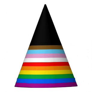 LGBTQ+ INCLUSIVE PRIDE FLAG PARTY HAT